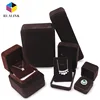 Free Shipping Velvet Display Flannelette Octagon Shape Leather Jewelry Ring Storage Box