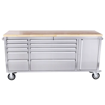 Hyxion Rubber Wood Top 72inch 10 Drawers Tool Chest Buy Rubber
