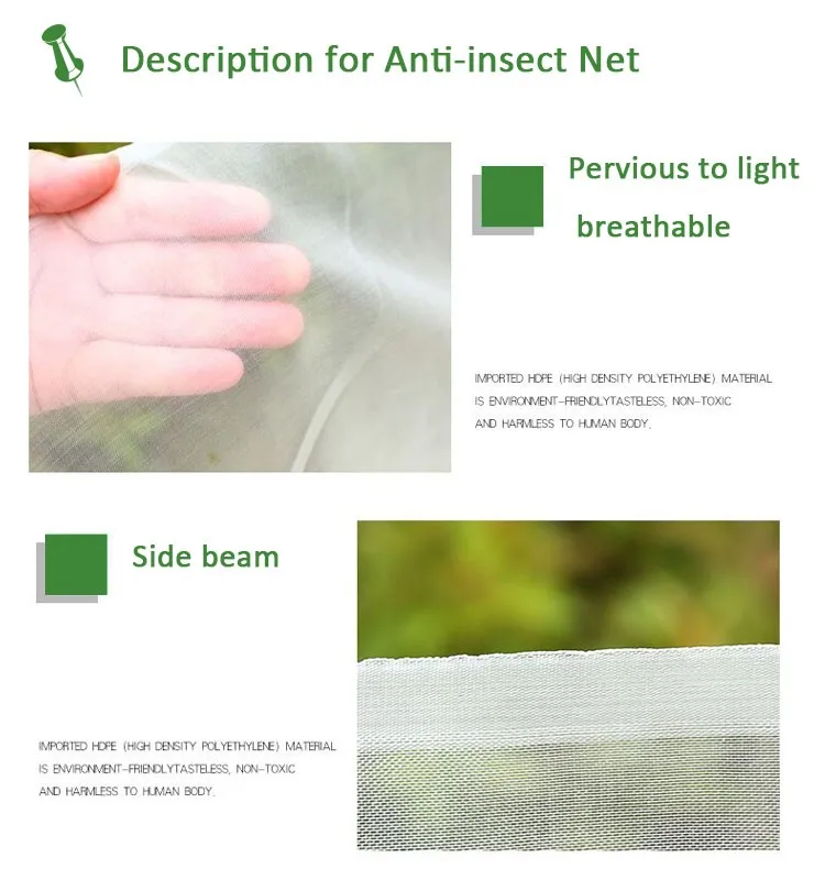 5 Years Usage Insect Repellent Net/20x10 Anti Aphid Net/ Anti Mosquito ...