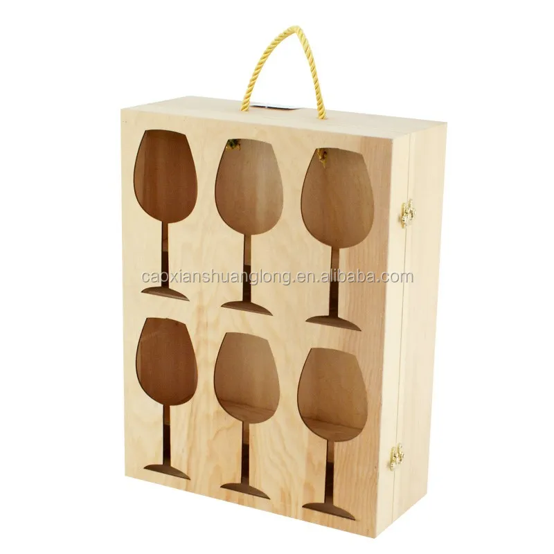 Bicchiere Di Vino Scatola Di Legno Regalo Set - Buy Scatola Di Vetro Di ...