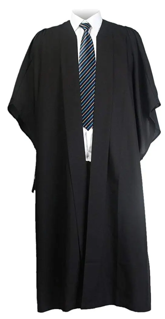 GraduationMall Fluted Academic Graduation Gown with America Cap for Bachelor