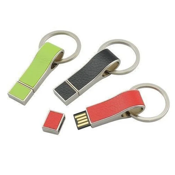 Custom Logo Printed Full Capacity Leather USB Stick 8GB With Gift Box - ANKUX.COM