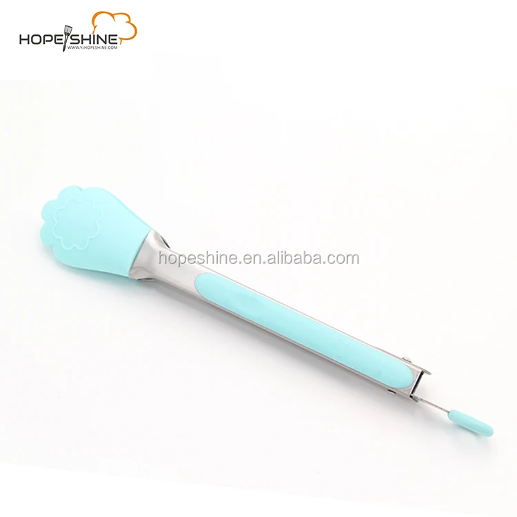 BPA Free LFGB FDA Useful Silicone Kitchen Food Tongs.jpg