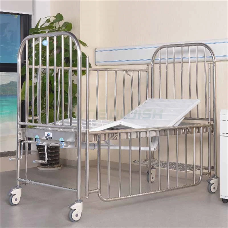 Agcb014 2 Functions Medical New Born Baby Cot Stainless Steel Hospital