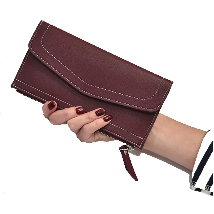 Highend Natural Leather Slim Wallet Women Useful Multi Card Wallets