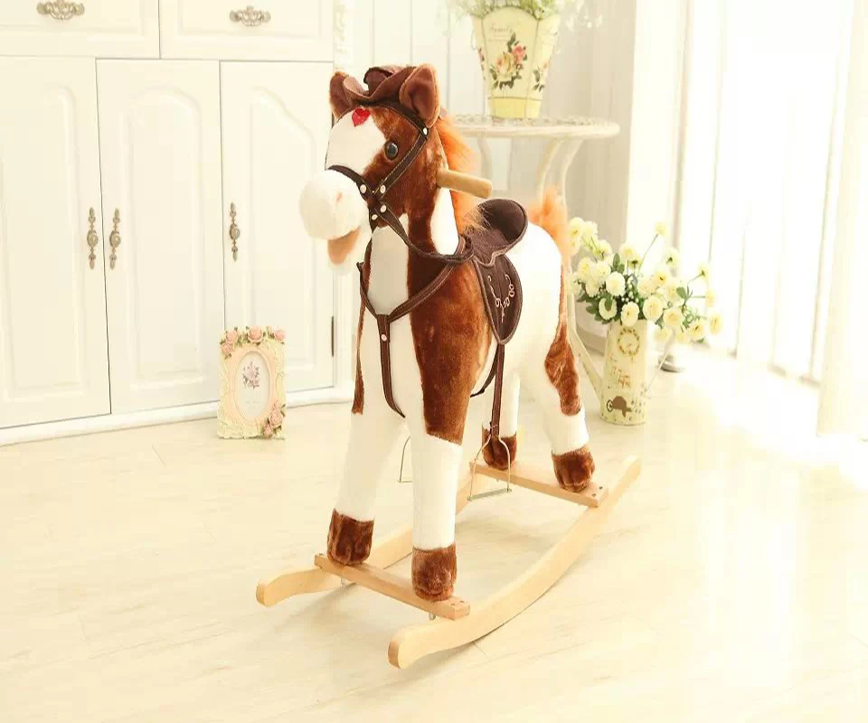 life size wooden rocking horse