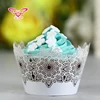 Top Quality New Design Laser Cut Flower Cupcake Wrappers