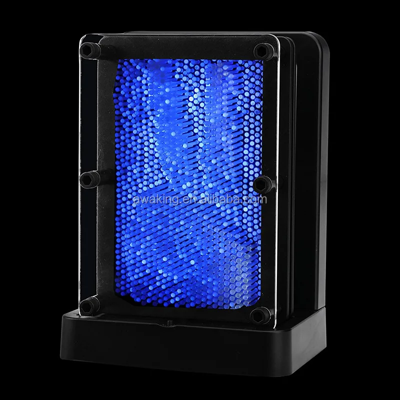 3d Plastic Light Up Pin Art 6 Led Colors Change Shine Light Hand Mold