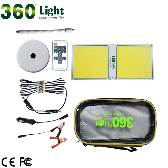 High Brightness DC 12V Ultra Cob Led Rechargeable pole Camp Light rope latern For Road Trip Night Fishing