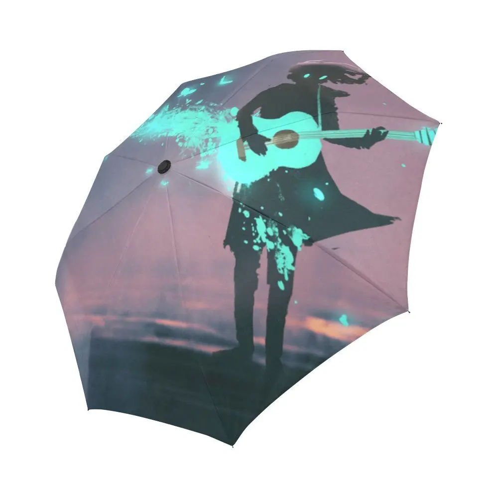 Wokfox Red Heart Tree Custom Fashion Folding Travel Umbrella