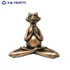 Decorative Resin Yoga Meditative Frog Figurine Human-like Frog Statue