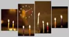 home decor wholesalers 4/asst candle design canvas wall clock,canvas prints wall art clock