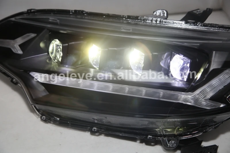 Full led headlight For HONDA for Fit Jazz 2014-2016 year Black Housing JC