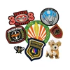 cheap custom letterman 3d embroidery bulldog iron on fabric patches