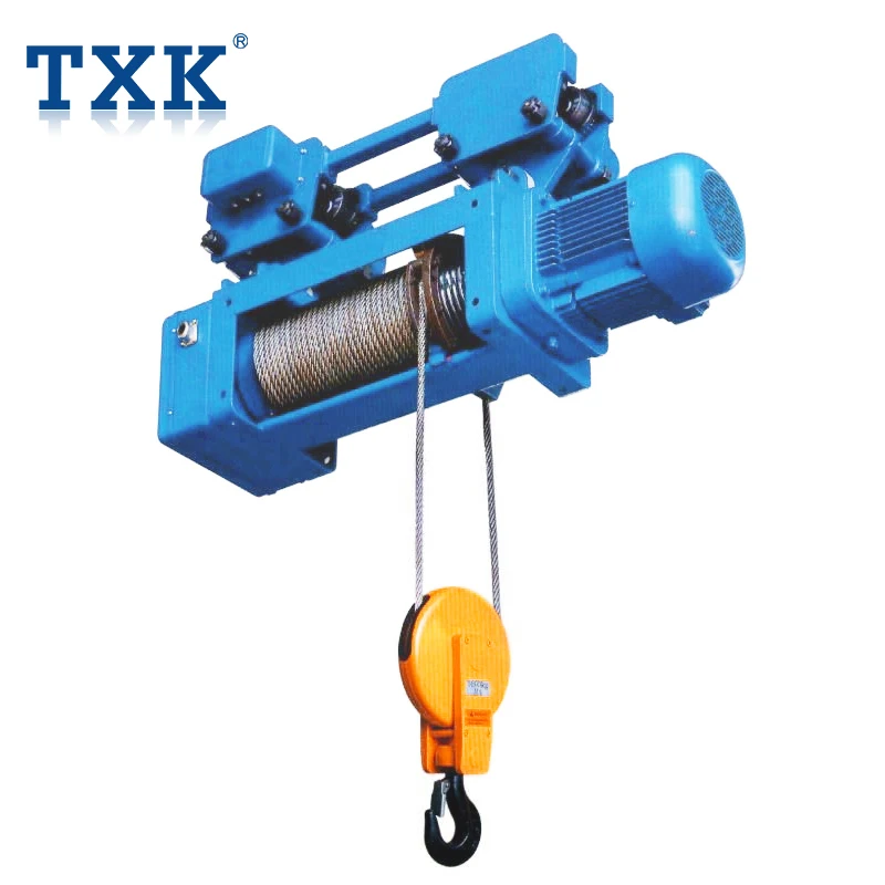 Txk 12.5 Ton Cd Monorail 3 Phase Motor Wire Rope Lifting Electric Hoist ...