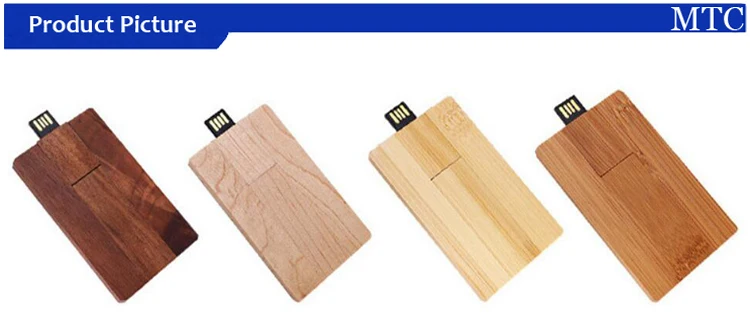 Credit card shape wood memory stick free custom laser logo Pendrive madera 4GB flash drive Wooden USB - ANKUX.COM