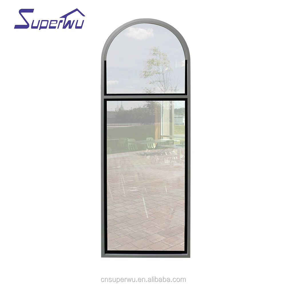 AAMA,NFRC 2.0mm thickness aluminum fixed arched windows