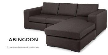 Abingdon 4 Seater Modular Corner Sofa Eclipse Grey Abingdon 4 Seater Modular Corner Sofa