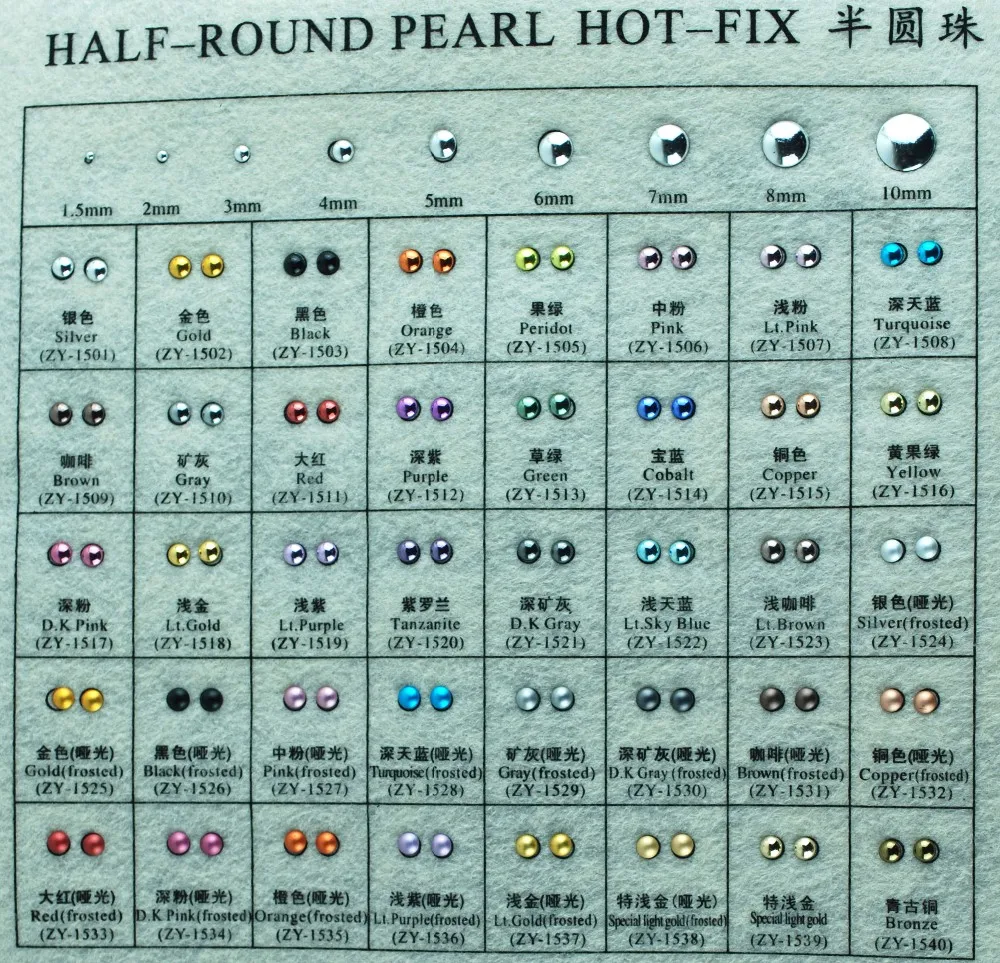 Korean quality hot-fix half round pearl, silver color hot fix stud , korean pearl hotfix