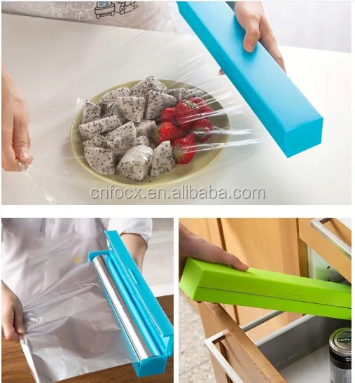 Kunststoff Folie Frisch Halte Folien Schneider Schneid Kasten Halter Frisch Halte Folien Schieber Buy Haftenden Film Cutter Schneiden Box Halter Frischhaltefolie Rutsche Schneider Product On Alibaba Com