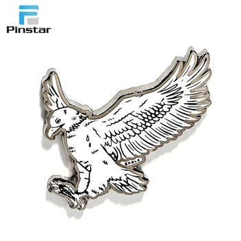 Grosir Elang Hewan Hat Logo Kerah Pin Dengan Kupu Kupu Kopling