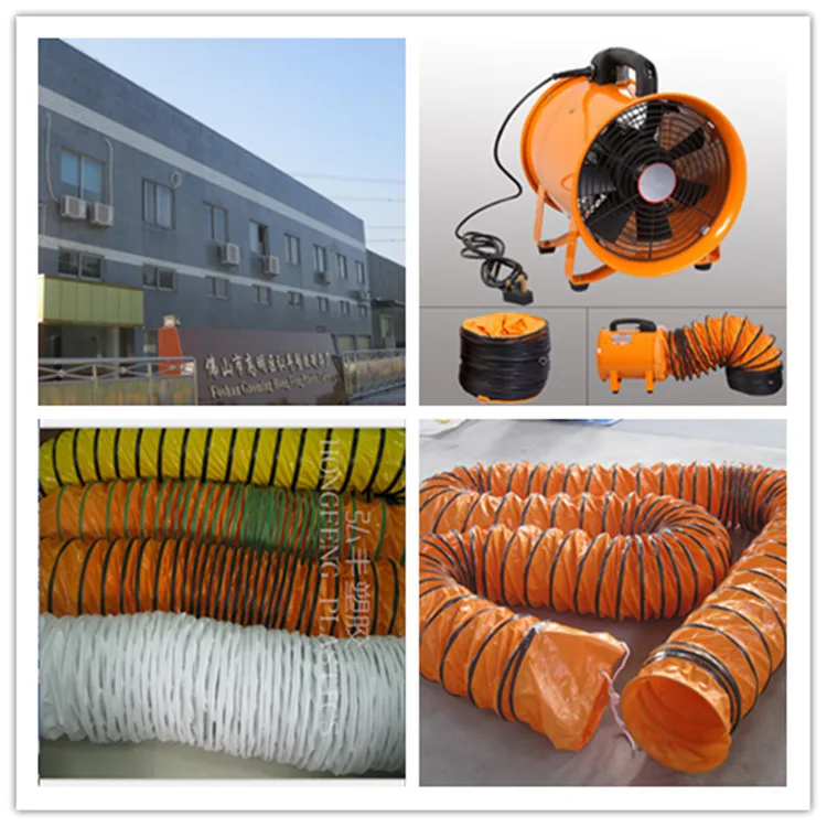 Pvc Flexible Duct For Tunnel Or Underground Air Ventilation Systems