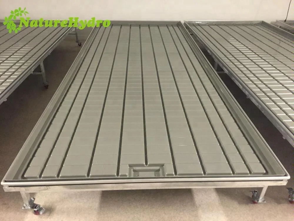 Greenhouse Rolling Bench Planting Flood Tray Hydroponic Grow Table 4x8 ...