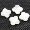 Four Leaf white Gem stone Shape cabochon onyx, semi precious stones, irregular cut gemstones