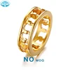 Hot selling stainless steel accessories Roman column beautiful design gold plated ring for men