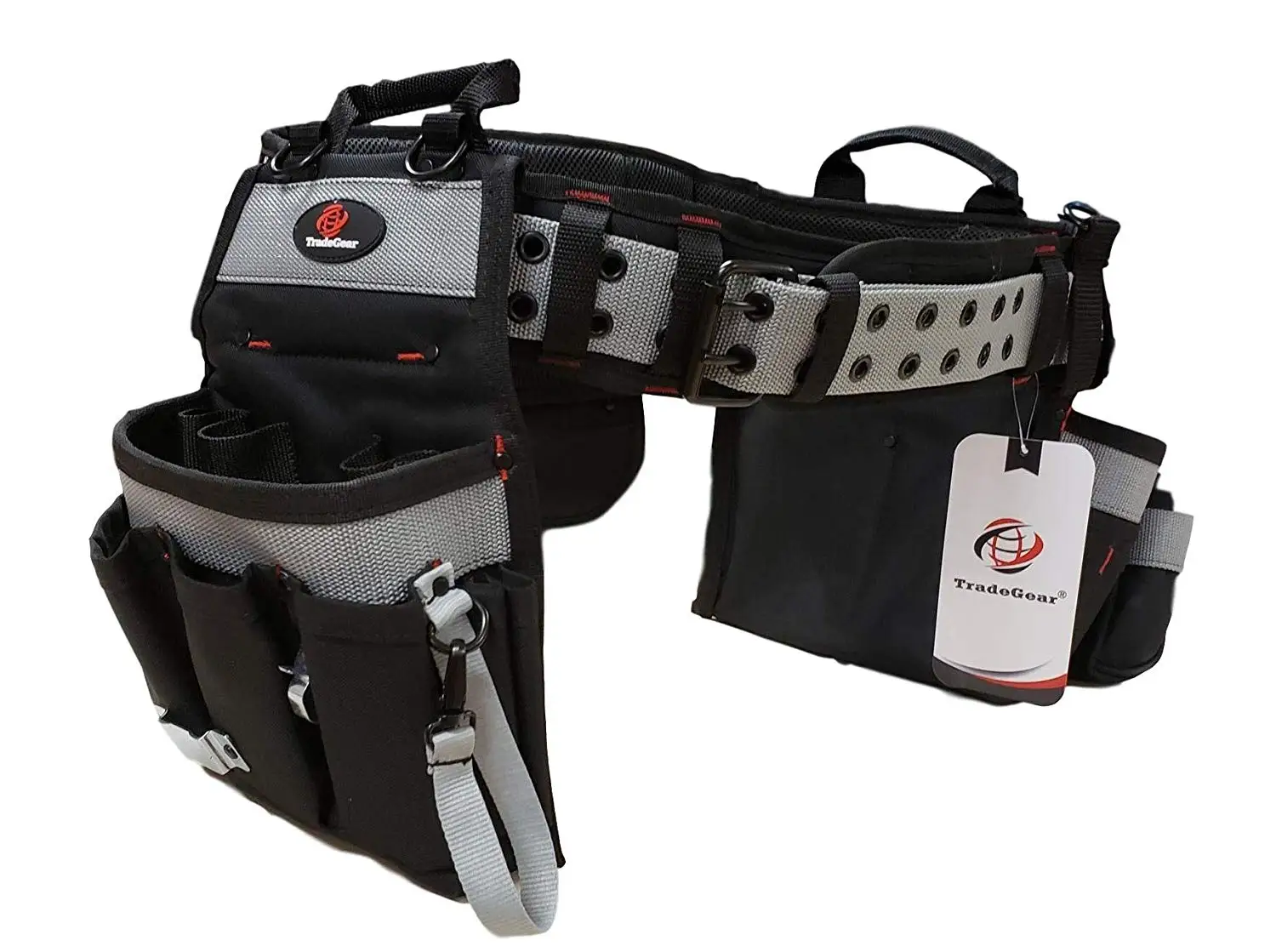 TradeGear PART#SZB Electrician's Belt & Bag Combo - Heavy Duty Electricians Tool Belt Designed for Maximum Comfort & Durability - Ideal for All Electricians Tools - Fits Sizes XL - 3XL (40"-55")