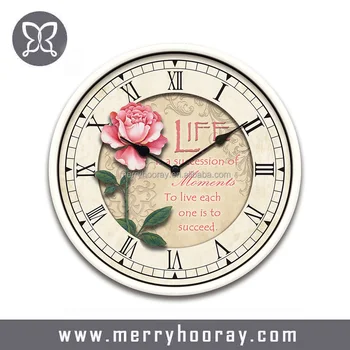 Plastic Handmade Exquisite Modern Wall Clocks Beautiful Kitchen