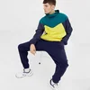 Mens fashion Color block fixed hoodie custom tech windbreaker jacket