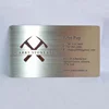 stainless steel engrave silver metal business card brushed