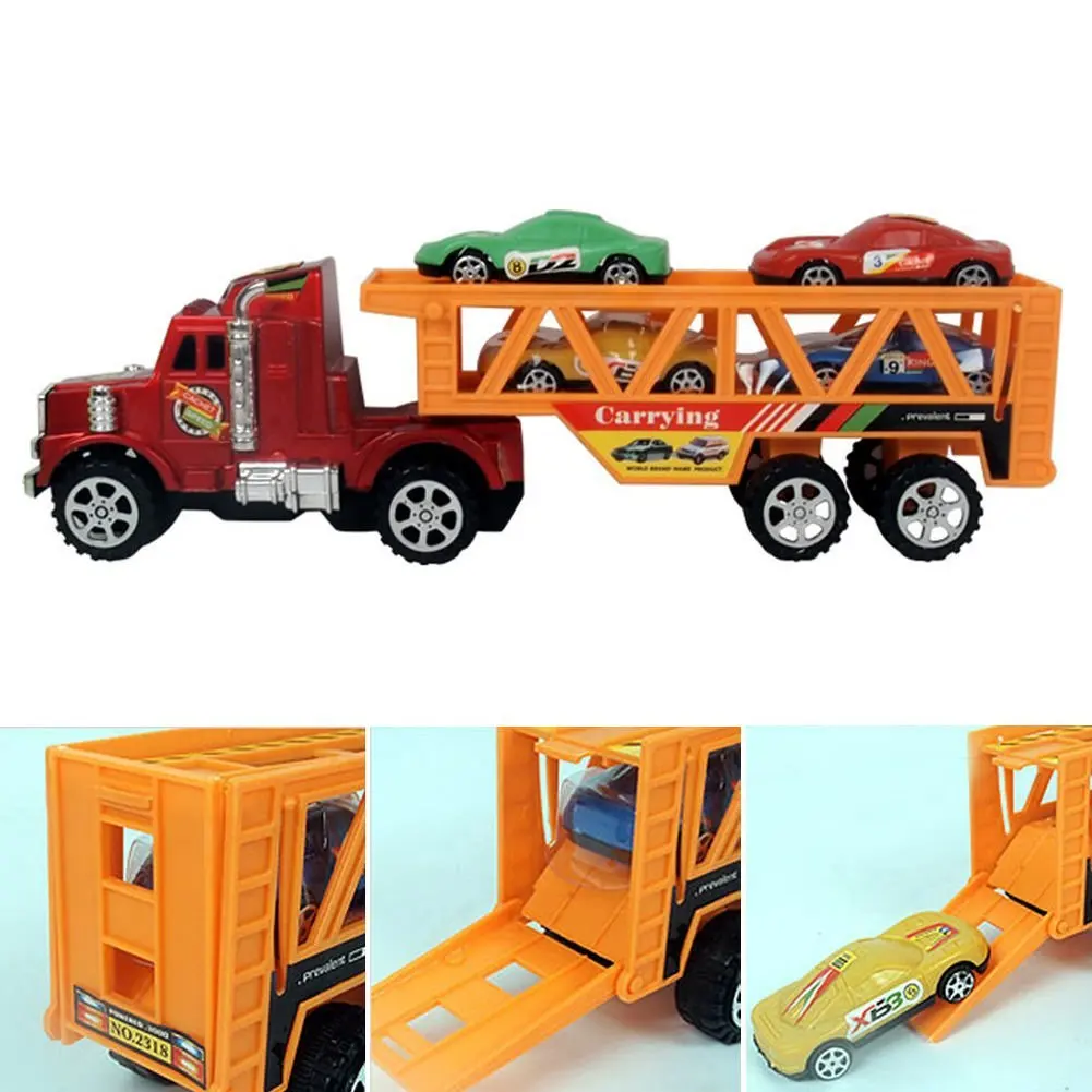 toy truck carrying cars