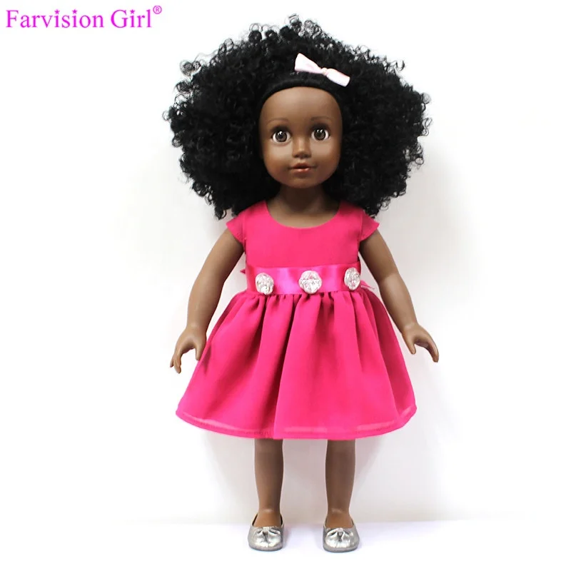 Soft Black Plush Doll 18 Inch Black Doll With Afro Hairline - Buy Black ...