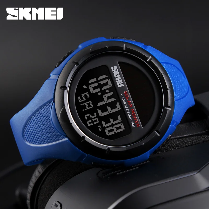 Solar power SKMEI 1405 top brands high quality watches japan movt quartz watch stainless steel case back sport smart watch.jpg
