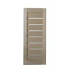 Low Price Simple Plain Single Solid Wood Interior Blinds Door with small piece of glass