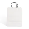 guangzhou manufacturer brand white kraft paper shopping packaging bag with rope handles