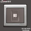 high quality brown color TEL stainless steel wall socket