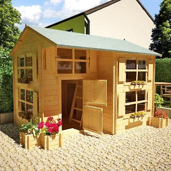 kids outdoor wooden playhouse