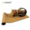 TOPKO Massage stick, mat, block, towel, wheel yoga gym exercise set
