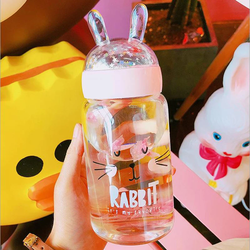 Uchome Cute Rabbit Shape Glass Water Bottle With Sequins - Buy Unique ...