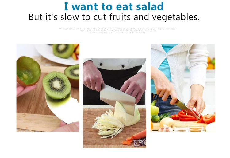 2019 New Kitchen Gadget Quick Cutter Chopper Kitchen Tool Best Salad Maker Salad Cutter Bowl