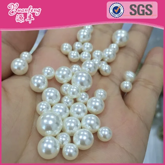 Black Color 6mm Loose Pearls No Holes,Pearl Beads No Holes,Plastic