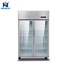 Supermarket glass door upright display cooler fridge refrigerated showcase for ice cream