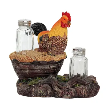 resin roosters and hens