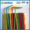 Plastic Straw Middle Large Bend Flexible Drinking straw with mix color
