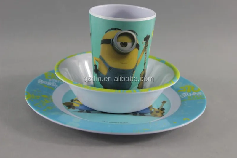 3pcs Melamine kid's dinnerware ,Melamine Infantil dinner set
