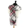 Most attractive grid pattern womenaccessories square shawl scarf with fringe