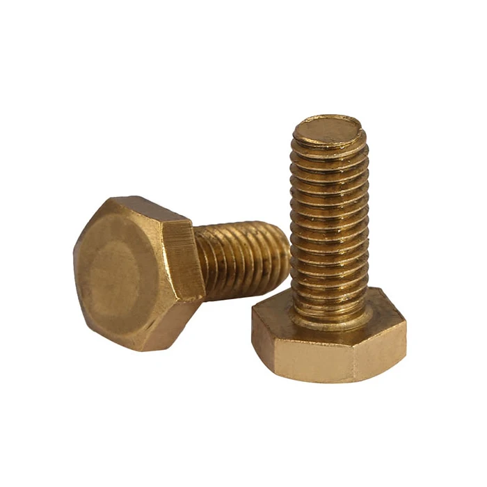 
M3 M4 M6 M8 M10 full thread Brass hex head bolt DIN933 